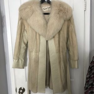 True Vintage Leather & Faux Fur Coat